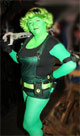 picture of a rather green alien lady found in the hallway